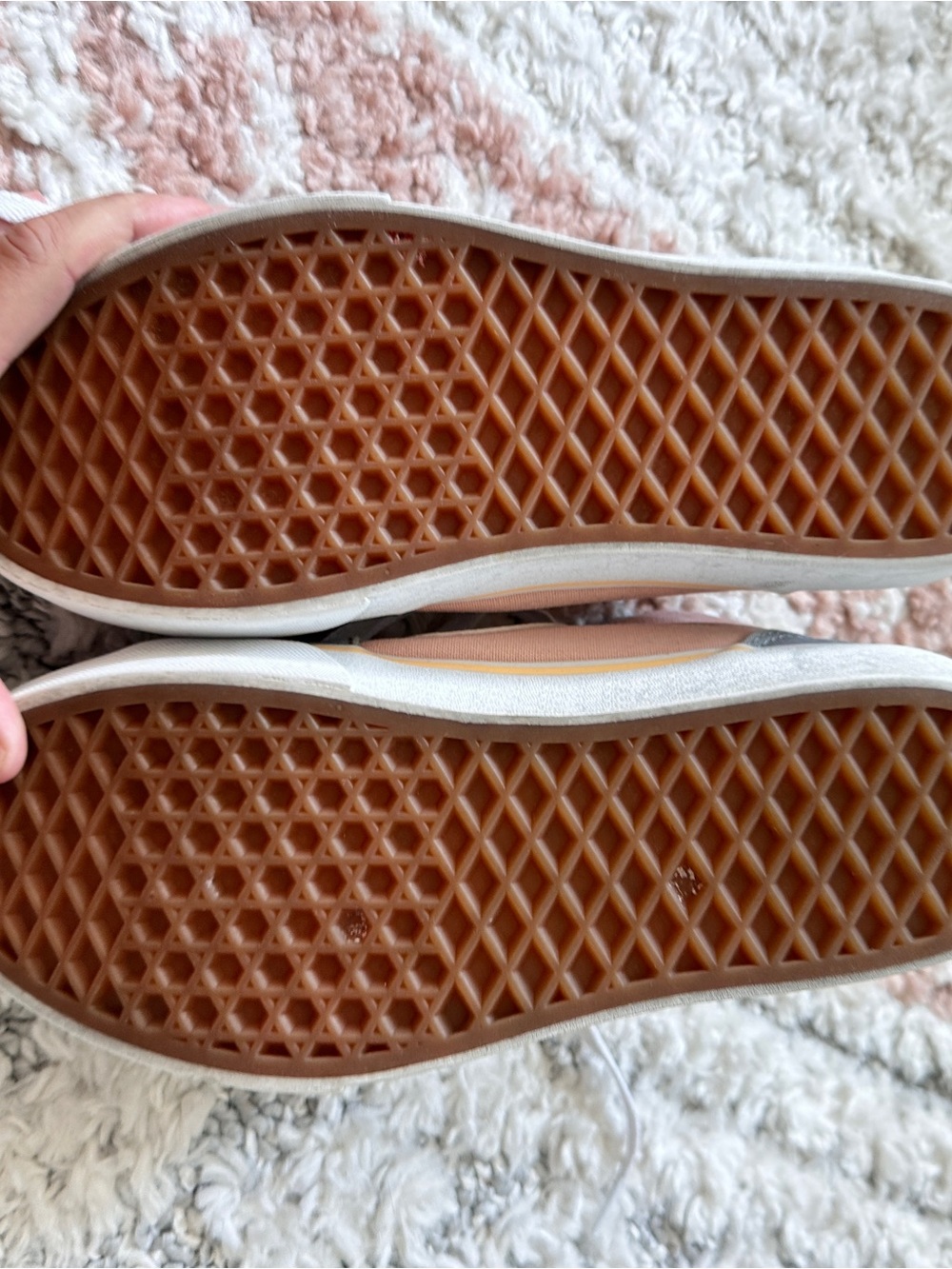 🍑 Vans 🍑 Retro Y2K Women's High-Top Platform Sneakers Pastel Peach Gray Yellow - Picture 5 of 9